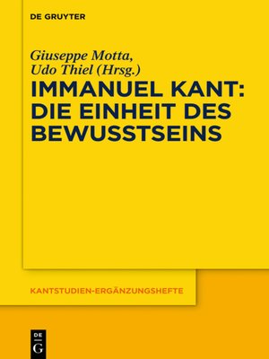 cover image of Immanuel Kant – Die Einheit des Bewusstseins